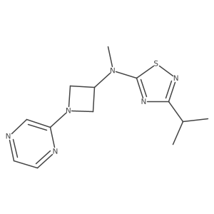 N-methyl-3-(propan-2-yl)-N-[1-(pyrazin-2-yl)azetidin-3-yl]-1,2,4-thiadiazol-5-amine结构式