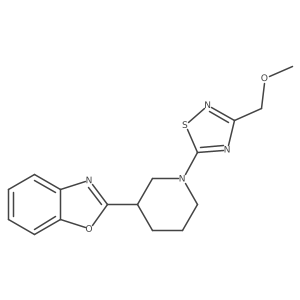 2-{1-[3-(Methoxymethyl)-1,2,4-thiadiazol-5-yl]piperidin-3-yl}-1,3-benzoxazole结构式