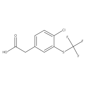 4-Chloro-3-(trifluoromethylthio)phenylacetic acid Structure