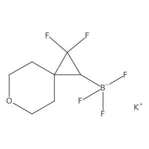 Potassium (2,2-difluoro-6-oxaspiro[2.5]octan-1-yl)trifluoroborate结构式