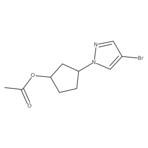(1S,3S)-3-(4-Bromo-1H-pyrazol-1-yl)cyclopentyl acetate Structure