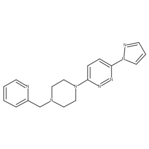 3-(1H-pyrazol-1-yl)-6-{4-[(pyridin-2-yl)methyl]piperazin-1-yl}pyridazine Structure