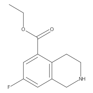 Ethyl 7-fluoro-1,2,3,4-tetrahydroisoquinoline-5-carboxylate结构式