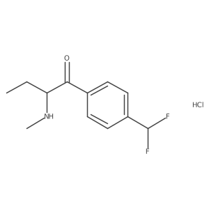 1-[4-(Difluoromethyl)phenyl]-2-(methylamino)butan-1-one hydrochloride结构式
