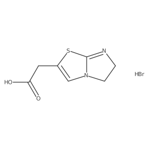 2-{5H,6H-imidazo[2,1-b][1,3]thiazol-2-yl}aceticacidhydrobromide结构式
