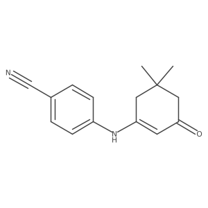 4-((5,5-Dimethyl-3-oxocyclohex-1-en-1-yl)amino)benzonitrile Structure