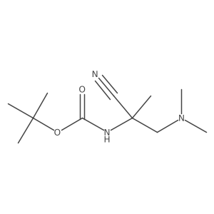 tert-butyl N-[1-cyano-2-(dimethylamino)-1-methylethyl]carbamate结构式