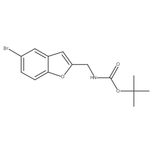 tert-butyl N-[(5-bromo-1-benzofuran-2-yl)methyl]carbamate Structure