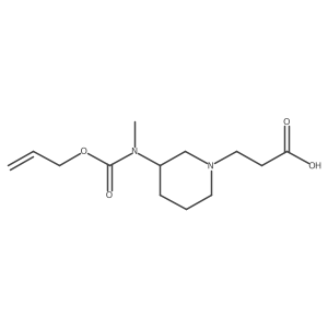 3-(3-{Methyl[(prop-2-en-1-yloxy)carbonyl]amino}piperidin-1-yl)propanoic acid Structure