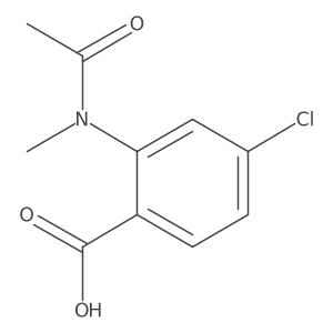 4-chloro-2-(N-methylacetamido)benzoic acid结构式