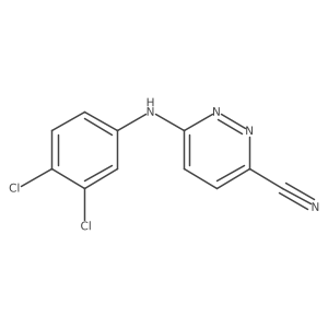6-[(3,4-Dichlorophenyl)amino]pyridazine-3-carbonitrile结构式