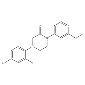 4-(5-Chloro-3-fluoropyridin-2-yl)-1-(2-methoxypyridin-4-yl)piperazin-2-one结构式