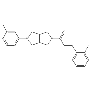 3-(2-Fluorophenyl)-1-[5-(6-methylpyrimidin-4-yl)-octahydropyrrolo[3,4-c]pyrrol-2-yl]propan-1-one结构式