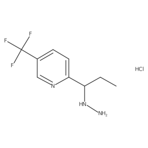1-[5-(Trifluoromethyl)pyridin-2-yl]propylhydrazine;hydrochloride Structure