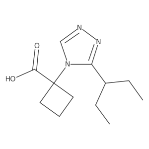 1-(3-(Pentan-3-yl)-4H-1,2,4-triazol-4-yl)cyclobutane-1-carboxylic acid结构式