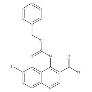 4-{[(Benzyloxy)carbonyl]amino}-6-bromoquinoline-3-carboxylic acid结构式
