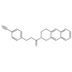 4-(3-oxo-3-{6H,7H,8H,9H-pyrido[2,3-b]1,6-naphthyridin-7-yl}propyl)benzonitrile结构式