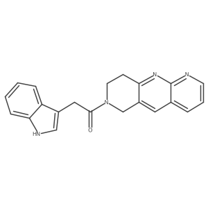 2-(1H-indol-3-yl)-1-{6H,7H,8H,9H-pyrido[2,3-b]1,6-naphthyridin-7-yl}ethan-1-one结构式