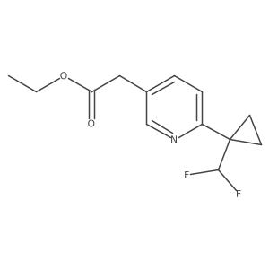 Ethyl 2-(6-(1-(difluoromethyl)cyclopropyl)pyridin-3-yl)acetate Structure