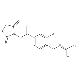 Succinimidyl 4-guanidinomethyl-3-iodobenzoate结构式