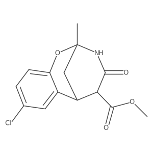 methyl 8-chloro-2-methyl-4-oxo-3,4,5,6-tetrahydro-2H-2,6-methano-1,3-benzoxazocine-5-carboxylate结构式