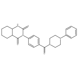 3-[4-(4-Phenylpiperazine-1-carbonyl)phenyl]-2-sulfanylidene-1,2,3,4-tetrahydroquinazolin-4-one Structure