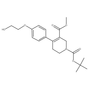 4-[4-(2-Hydroxyethoxy)phenyl]-5,6-dihydro-2H-pyridine-1,3-dicarboxylic acid 1-tert-butyl ester-3-methyl ester结构式