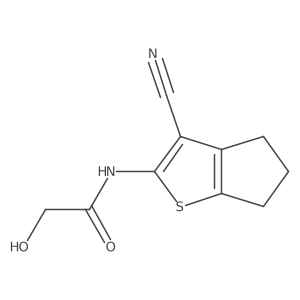 N-(3-Cyano-5,6-dihydro-4H-cyclopenta[B]thien-2-YL)-2-hydroxyacetamide结构式