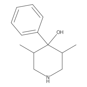 (3R,4R,5S)-3,5-Dimethyl-4-phenylpiperidin-4-ol Structure