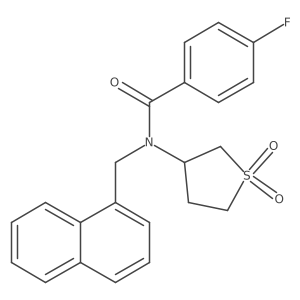 N-(1,1-dioxidotetrahydrothiophen-3-yl)-4-fluoro-N-(naphthalen-1-ylmethyl)benzamide Structure