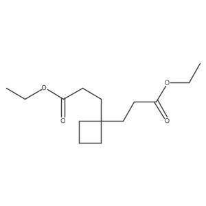3-[1-(Ethoxycarbonylethyl)cyclobutyl]propionic acid ethyl ester Structure