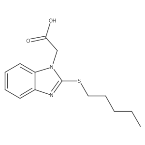 (2-Pentylsulfanyl-benzoimidazol-1-yl)-acetic acid Structure