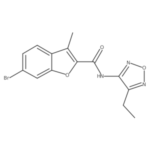 6-bromo-N-(4-ethyl-1,2,5-oxadiazol-3-yl)-3-methyl-1-benzofuran-2-carboxamide Structure