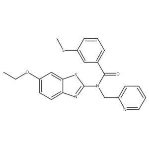 N-(6-ethoxybenzo[d]thiazol-2-yl)-3-(methylthio)-N-(pyridin-2-ylmethyl)benzamide Structure