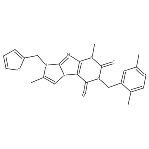 3-(2,5-dimethylbenzyl)-8-(furan-2-ylmethyl)-1,7-dimethyl-1H-imidazo[2,1-f]purine-2,4(3H,8H)-dione Structure