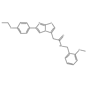 2-(6-(4-ethoxyphenyl)imidazo[2,1-b]thiazol-3-yl)-N-(2-methoxybenzyl)acetamide结构式