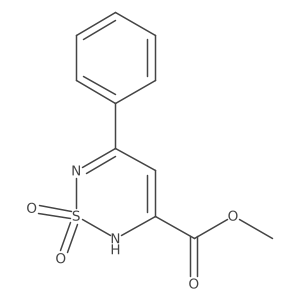 methyl 5-phenyl-2H-1,2,6-thiadiazine-3-carboxylate 1,1-dioxide结构式