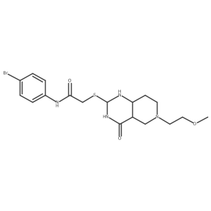 N-(4-bromophenyl)-2-[[6-(2-methoxyethyl)-4-oxo-1,2,3,4a,5,7,8,8a-octahydropyrido[4,3-d]pyrimidin-2-yl]sulfanyl]acetamide Structure
