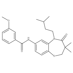 N-(5-isopentyl-3,3-dimethyl-4-oxo-2,3,4,5-tetrahydrobenzo[b][1,4]oxazepin-7-yl)-3-methoxybenzamide Structure