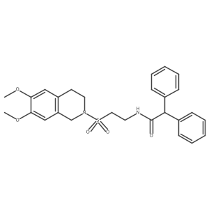 N-{2-[(6,7-dimethoxy-1,2,3,4-tetrahydroisoquinolin-2-yl)sulfonyl]ethyl}-2,2-diphenylacetamide Structure