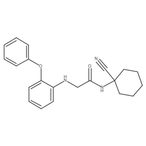N-(1-cyanocyclohexyl)-2-[(2-phenoxyphenyl)amino]acetamide结构式