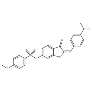 (2Z)-3-oxo-2-[4-(propan-2-yl)benzylidene]-2,3-dihydro-1-benzofuran-6-yl 4-methoxybenzenesulfonate Structure