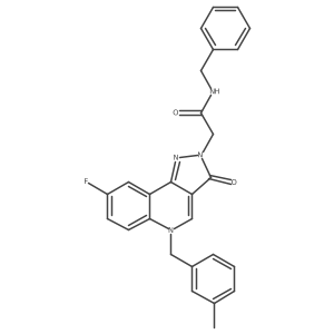 N-benzyl-2-{8-fluoro-5-[(3-methylphenyl)methyl]-3-oxo-2H,3H,5H-pyrazolo[4,3-c]quinolin-2-yl}acetamide Structure