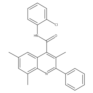 N-(2-Chlorophenyl)-3,6,8-trimethyl-2-phenyl-4-quinolinecarboxamide结构式