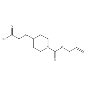 2-({1-[(Prop-2-en-1-yloxy)carbonyl]piperidin-4-yl}oxy)acetic acid结构式