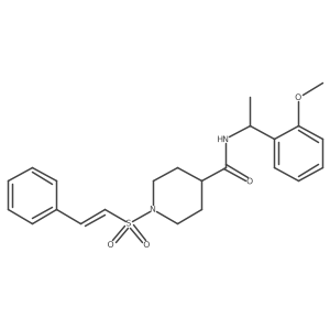 N-[1-(2-methoxyphenyl)ethyl]-1-[(E)-styryl]sulfonyl-piperidine-4-carboxamide结构式