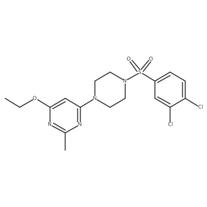 4-(4-((3,4-Dichlorophenyl)sulfonyl)piperazin-1-yl)-6-ethoxy-2-methylpyrimidine结构式