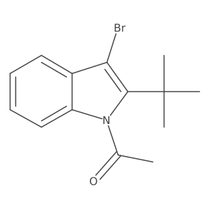 1-(3-Bromo-2-(tert-butyl)-1H-indol-1-yl)ethanone结构式