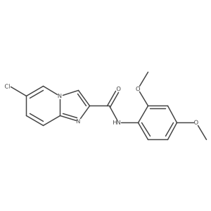 6-chloro-N-(2,4-dimethoxyphenyl)imidazo[1,2-a]pyridine-2-carboxamide结构式