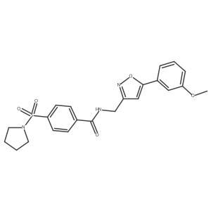 N-((5-(3-methoxyphenyl)isoxazol-3-yl)methyl)-4-(pyrrolidin-1-ylsulfonyl)benzamide结构式